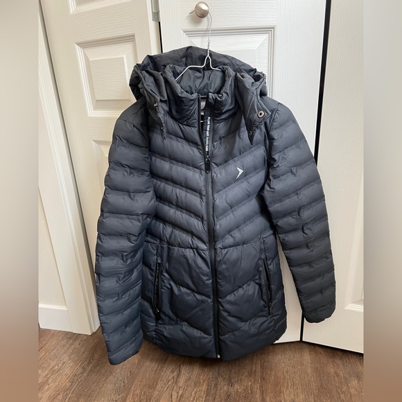 Women black puffy jacket XS longer fit - Picture 1 of 3